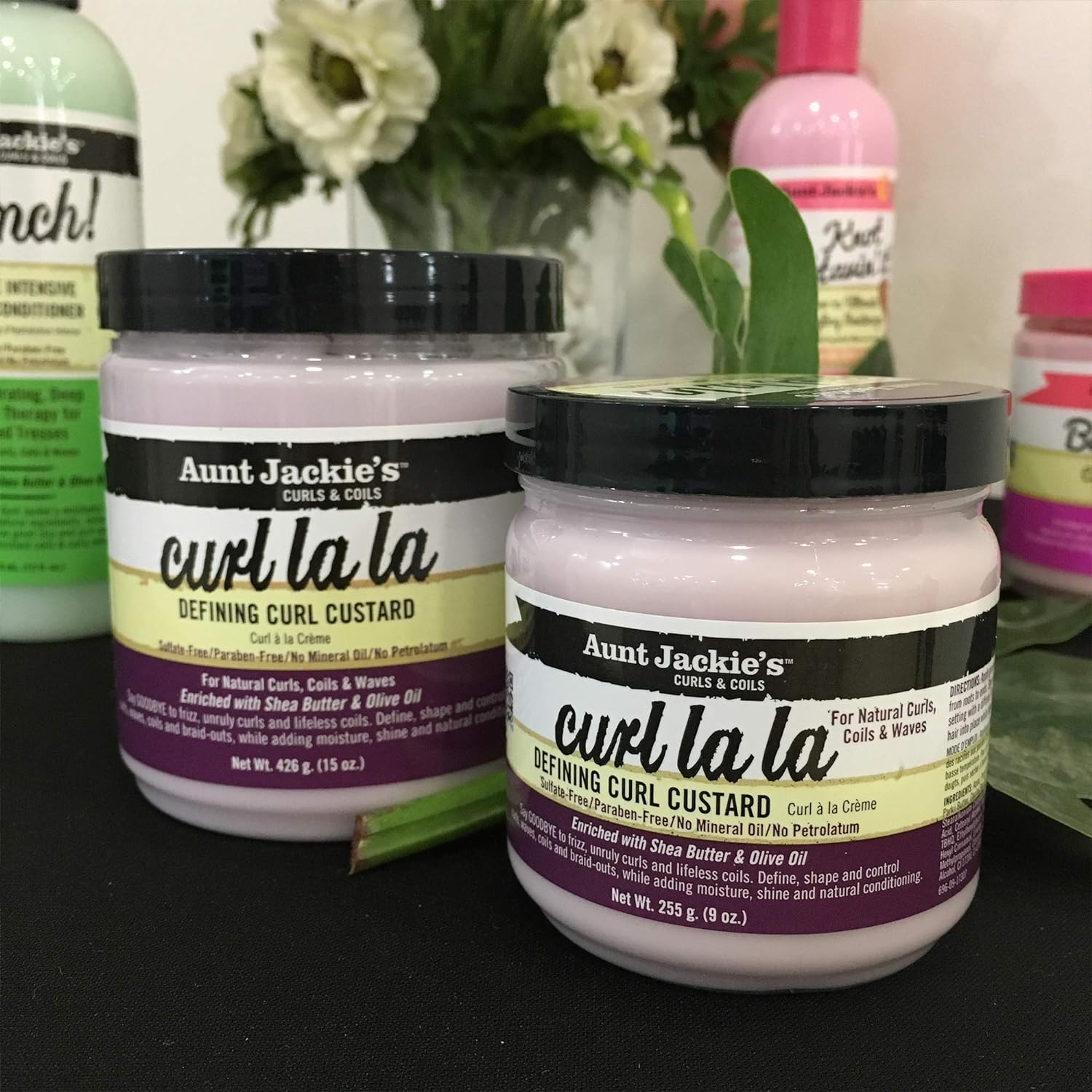 Aunt Jackie's Curls and Coils Curl La La Defining Curl Custard for Natural Hair Curls, Coils and Waves Enriched with shea Butter and Olive Oil, 18 oz : Beauty & Personal Care