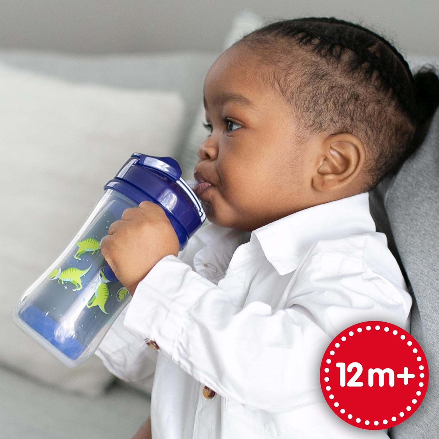 Dr. Brown's Milestones Insulated Straw Cup, Blue, 2 Pack : Baby
