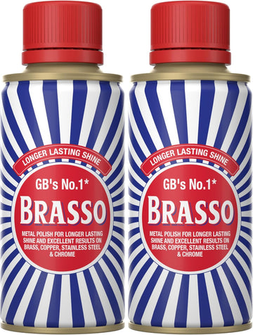 Brasso Metal Polish (Pack Of 2)- Long-Lasting Shine For Brass, Copper, Stainless Steel, And Chrome (75 Ml Each)