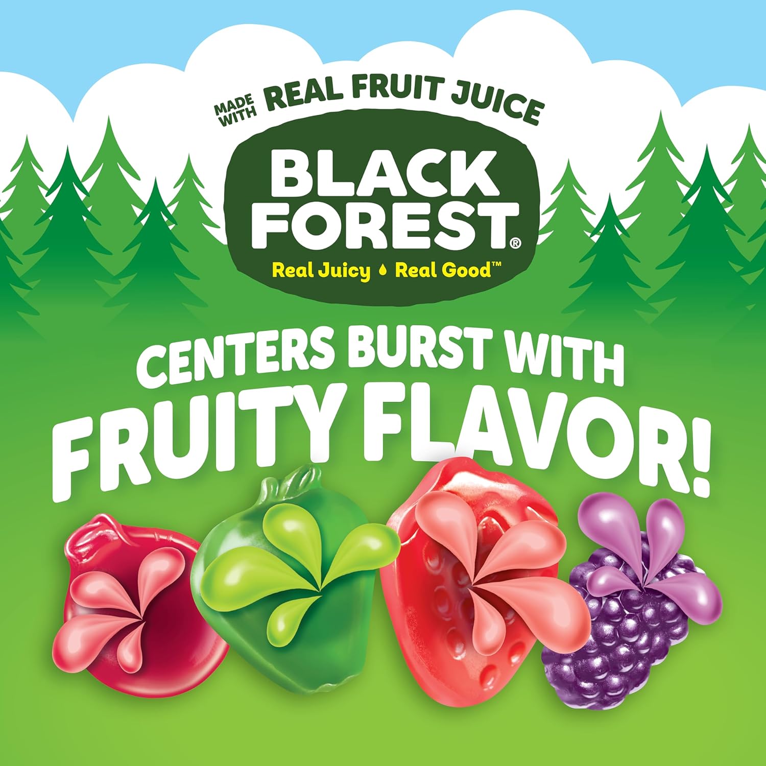 Black Forest Juicy Burst Fruit Snacks, Mixed Fruit, 2.25 Ounce Pouches (Pack of 48) : Everything Else