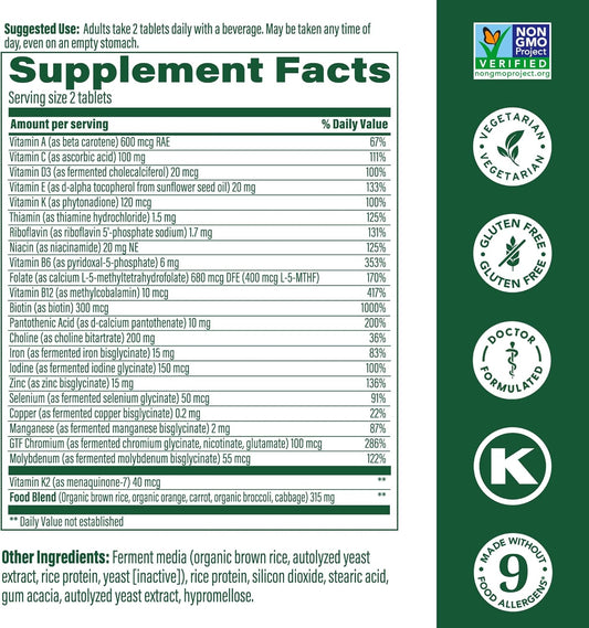 Megafood Women'S Advanced Multivitamin For Women - Doctor-Formulated With Iron, Choline, Vitamin D, Vitamin C & Zinc - Brain Health - Immune Support - Non-Gmo - Vegetarian - 120 Tabs (60 Servings)