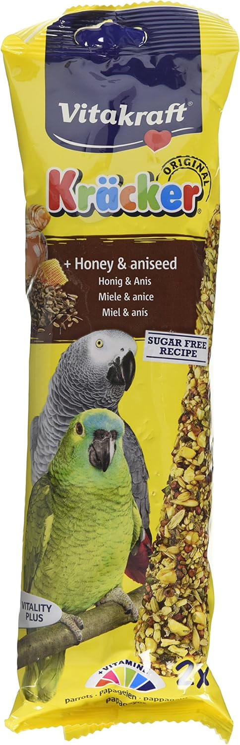 Vitakraft Kracker Parrot Bird Food Honey-Anise, Pack of 5?B-08200