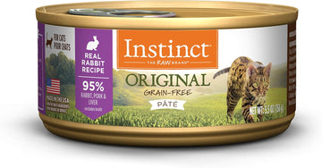 Instinct Original Grain Free Real Rabbit Recipe Natural Wet Canned Cat Food By Nature'S Variety, 5.5 Oz. Cans (Case Of 12)