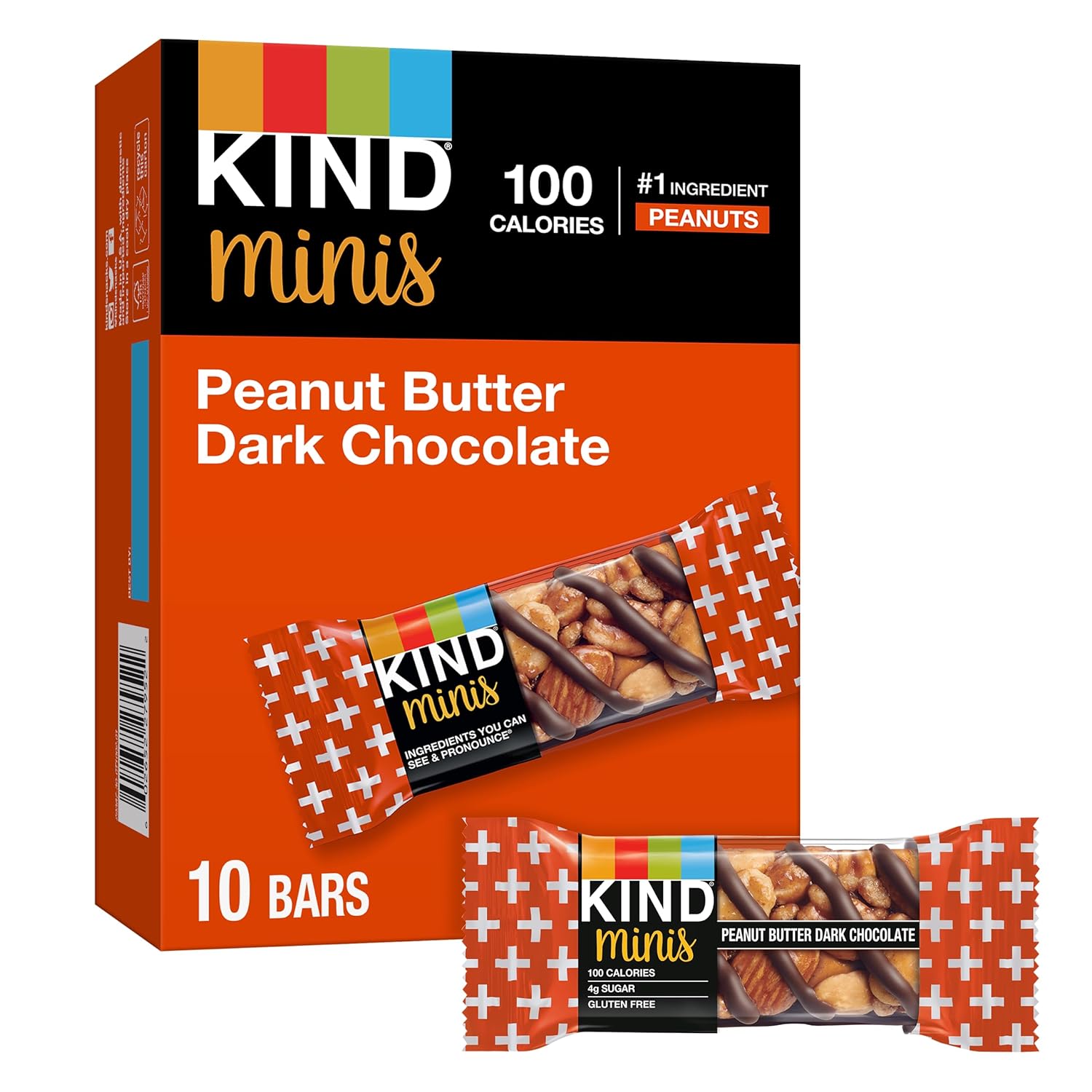 Kind Minis, Peanut Butter Dark Chocolate, 0.7 Oz (Pack Of 10)