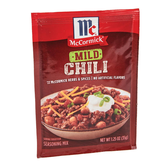 McCormick Mild Chili Seasoning Mix, 1.25 oz (Pack of 24)