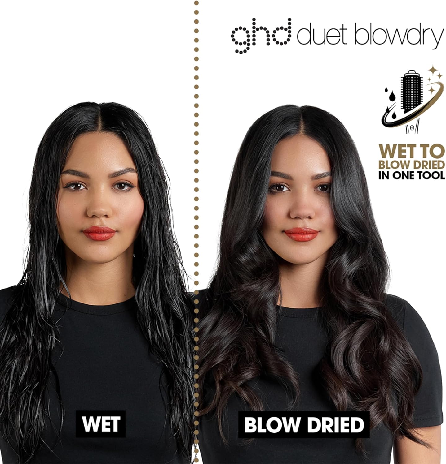 ghd Duet Blowdry Hair Dryer Brush - Wet to Blow Dried with No Heat Damage, Easy & Smooth Blow Dries, 24hr Long Lasting Results - for All Hair Types - (UK Plug) : Amazon.co.uk: Beauty
