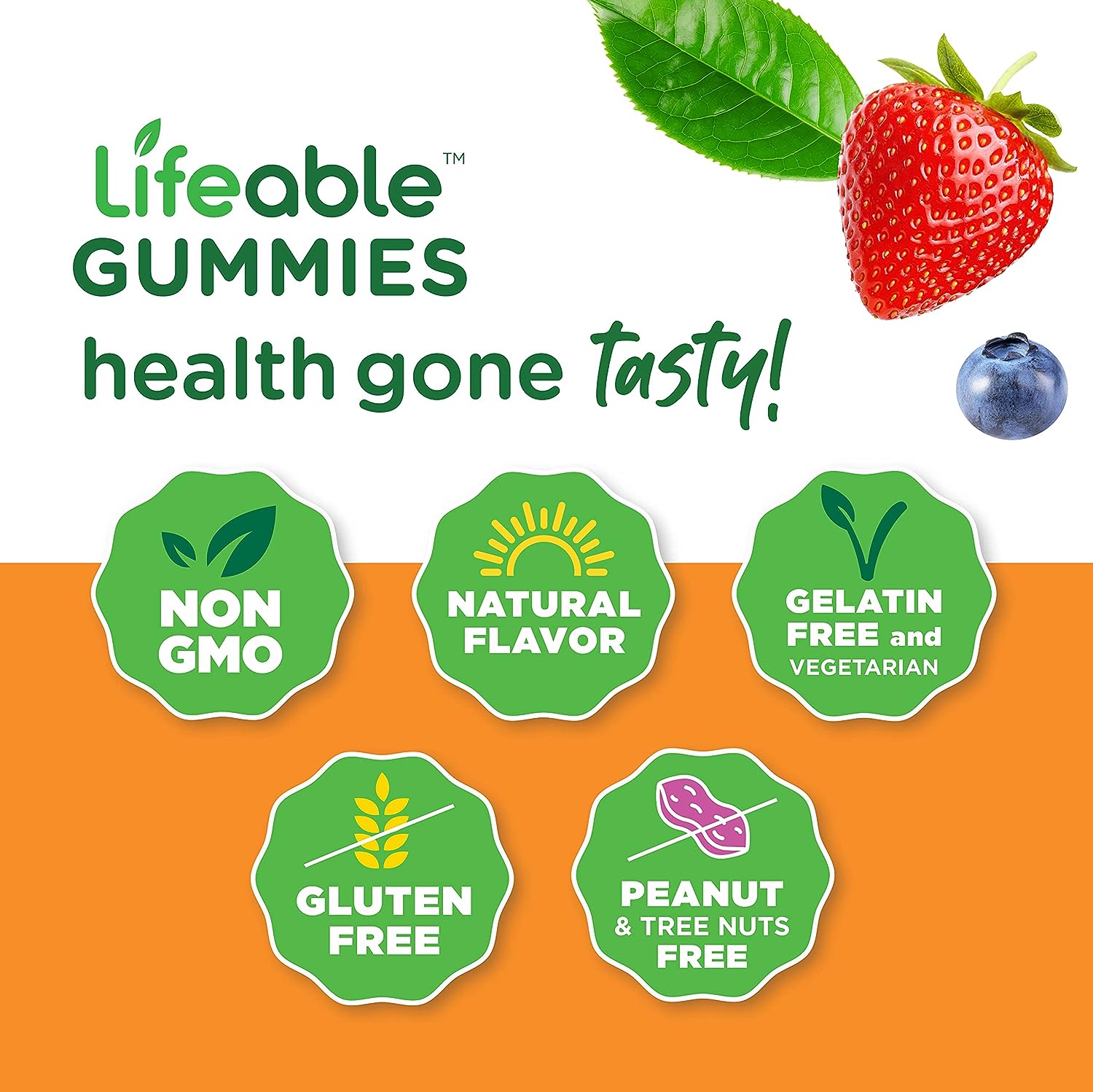 Lifeable Prebiotic Fiber Supplement Gummies for Kids - 5g - Great Tasting Natural Flavored Gummy - Gluten Free, Vegetarian, GMO Free Chewable - for Children, Teen, Toddler - 90 Gummies - 45 Doses : Health & Household