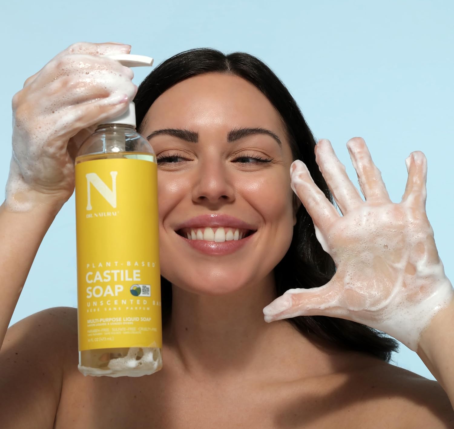 Dr. Natural Castile Liquid Unscented Baby Soap, Mild, 16 Oz - Plant-Based - Made With Organic Shea Butter - Rich In Essential Oils - Sulfate And Paraben-Free, Cruelty-Free - Multi-Purpose Soap : Beauty & Personal Care