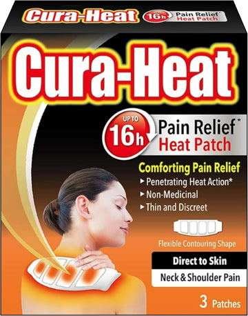 Cura-Heat Neck And Shoulder Pain Direct-To-Skin 3 Patches