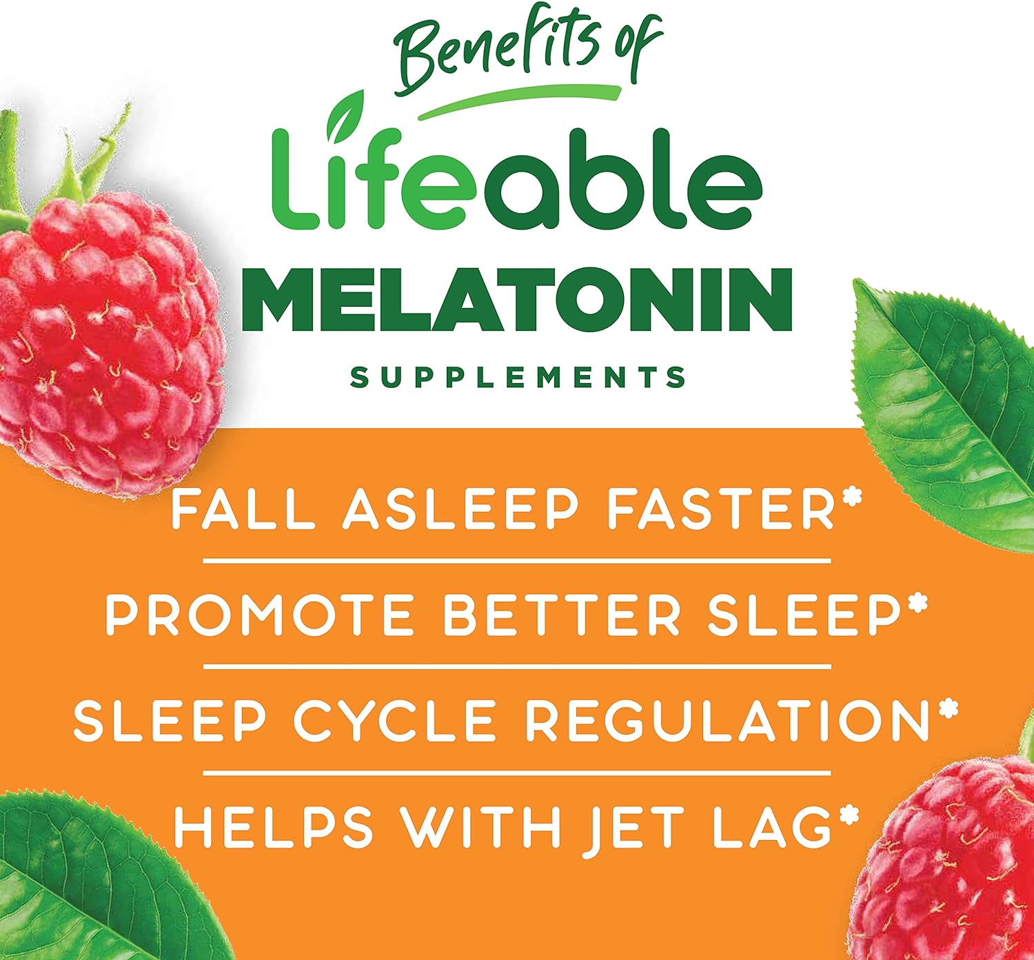 Lifeable Melatonin 1mg - Great Tasting Natural Flavor Gummy Supplement - Gluten Free Vegetarian GMO-Free Chewable - for Help Falling Asleep and Staying Sleep - for Kids, Teen and Toddler - 60 Gummies : Health & Household