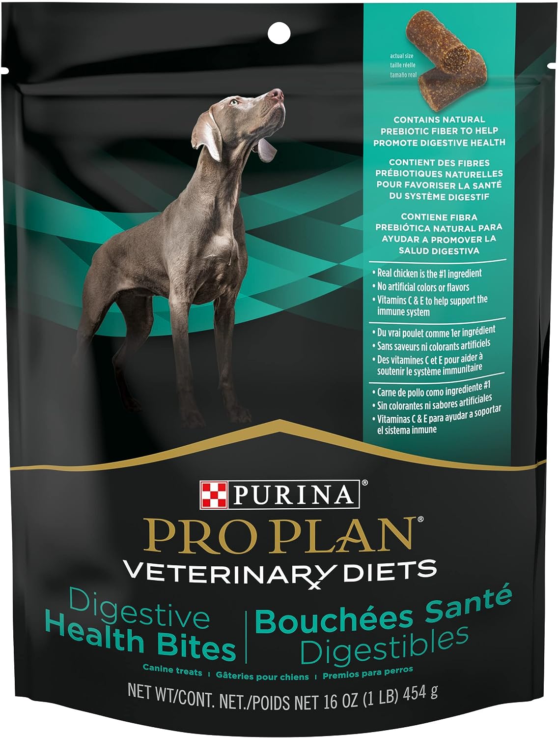 Purina Pro Plan Veterinary Diets Digestive Health Bites Dog Treats - 16 oz. Pouch