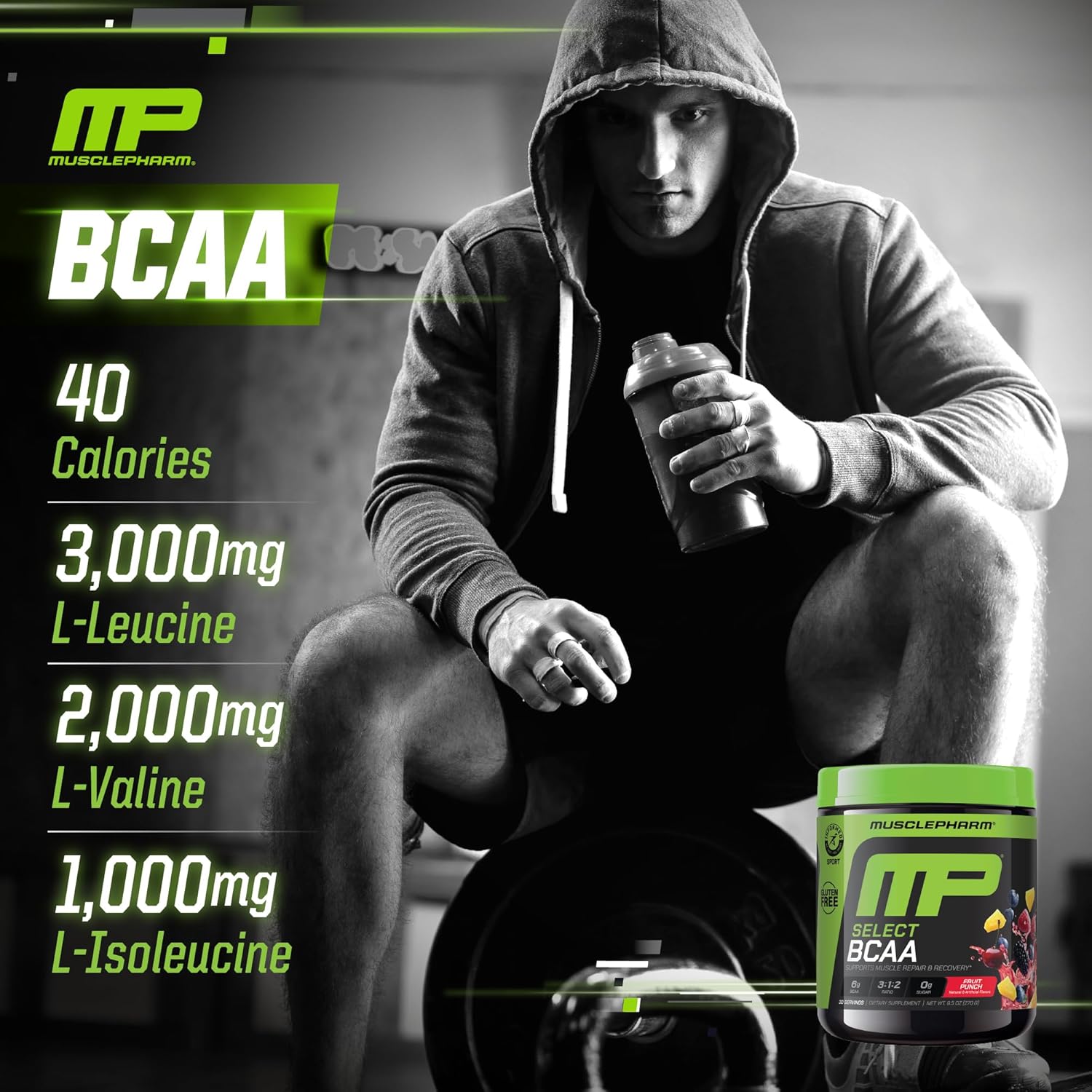 Musclepharm Essentials Bcaa Powder, Pre & Post Workout Recovery Drink, Supports Muscle Recovery & Energy Production, Essential Amino Acids Supplement, 30 Servings, Blue Raspberry Flavor : Health & Household