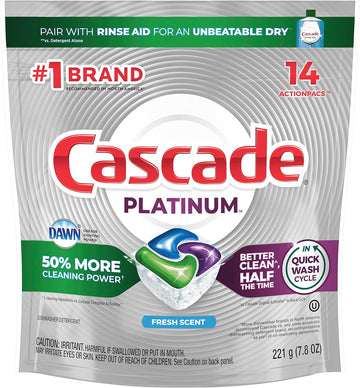 Cascade Action Dishwasher Detergent Tabs, 14 CT : Health & Household
