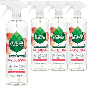 Seventh Generation All Purpose Cleaner, Degreasing Formula, Fresh Morning Meadow Scent, 23 Oz (Pack Of 4)