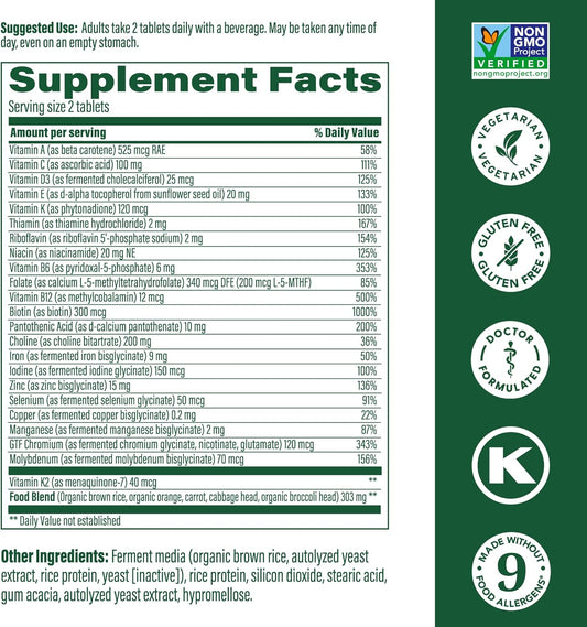 Megafood Women'S 40+ Advanced Multivitamin For Women - Dr Formulated - Vitamin B, Vitamin D3, Vitamin K2 & Choline - Energy Metabolism; Brain Health & Bone Health - Vegetarian - 60 Tabs (30 Servings)