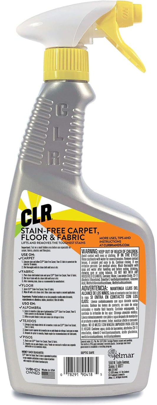 CLR Stain-Free Carpet, Floor & Fabric, Fast-Acting Stain Remover, 26 Ounce