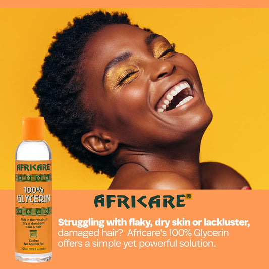 Cococare Africare 100% Glycerin 8.5 Oz - All Natural Glycerin For Extra Hydration For Hair And Body
