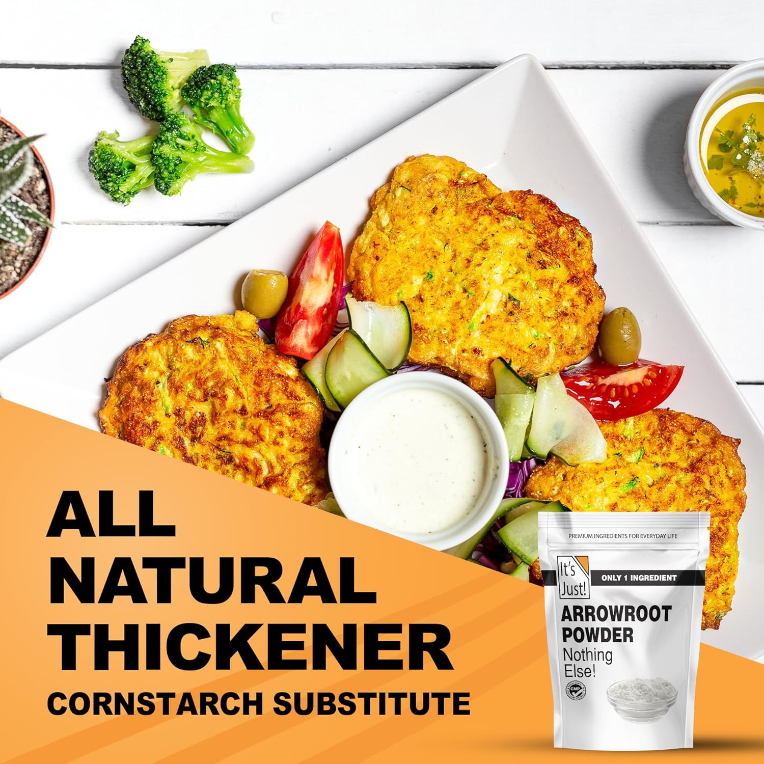 It'S Just - Arrowroot Powder, Natural Thickener, Non-Gmo, Cornstarch Substitute : Grocery & Gourmet Food