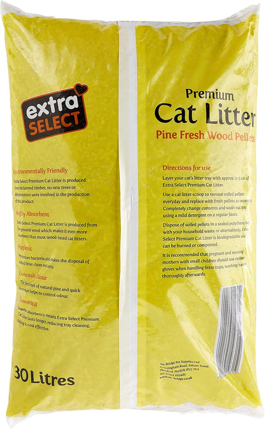 Extra Select Premium Wood Based Cat Litter, 30 L?09ESP30