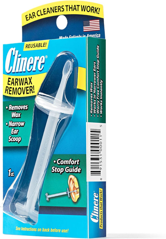 Ear Cleaner Earwax Remover Reusable Tool with Comfort Guide, Narrow Ear Scoop for Safely & Gently Cleaning Ear Canal at Home, Earwax Removal Cleaning Tool, Itchy Ears, Ear Wax Buildup, 1ct