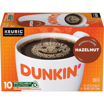 Dunkin' Hazelnut Flavored Coffee, 60 Keurig K-Cup Pods