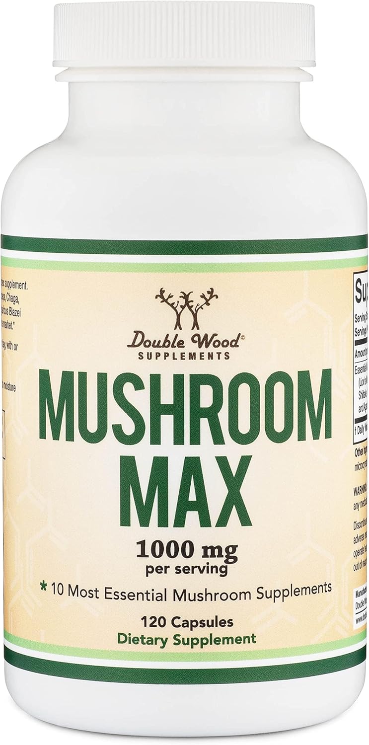Mushroom Blend Supplement - 1,000Mg Top 10 Usa Grown Mushrooms (Lion'S Mane, Reishi, Cordyceps, And More)