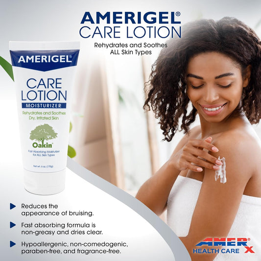 Amerigel Care Lotion – Hypoallergenic Moisturizer - Diabetic Skin Care - Rehydrates And Soothes Dry, Irritated Skin - 6 Oz