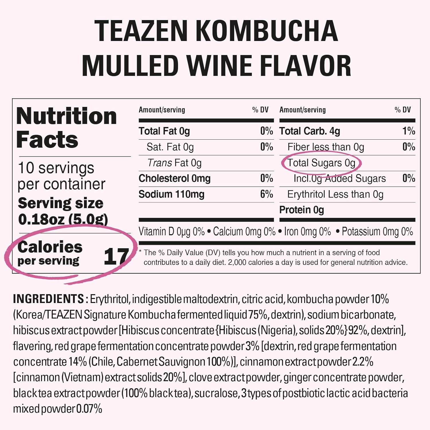 Teazen Kombucha Mulled Wine Flavor Variety Pack, Mulled Wine Tea Drink Mix 10 Sticks & 30 Sticks (40 Sticks)