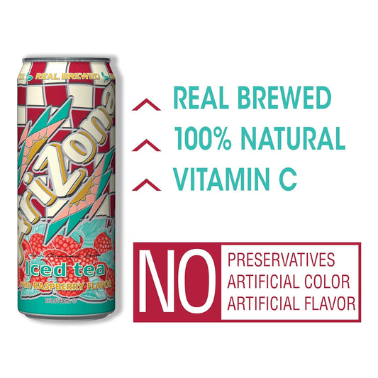 Arizona Raspberry Tea - Big Can, 22 Fl Oz (Pack Of 12)