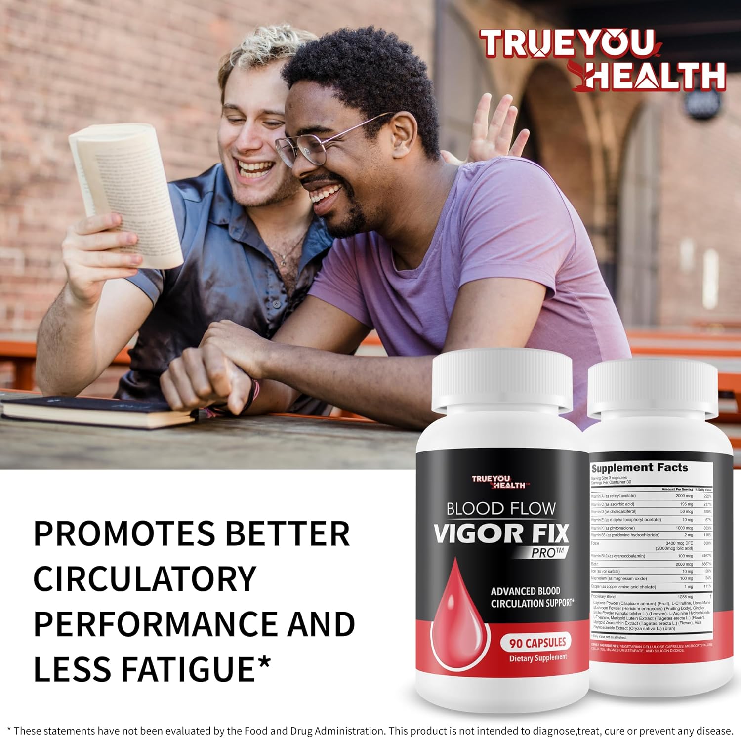 Blood Flow Vigor Fix Pro - Our Best Blood Flow Supplement For Men - Poor Circulation Supplements - Blood Circulation Supplements For Men To Increase Blood Flow - Healthy Blood Flow - Men Blood Flow : Health & Household