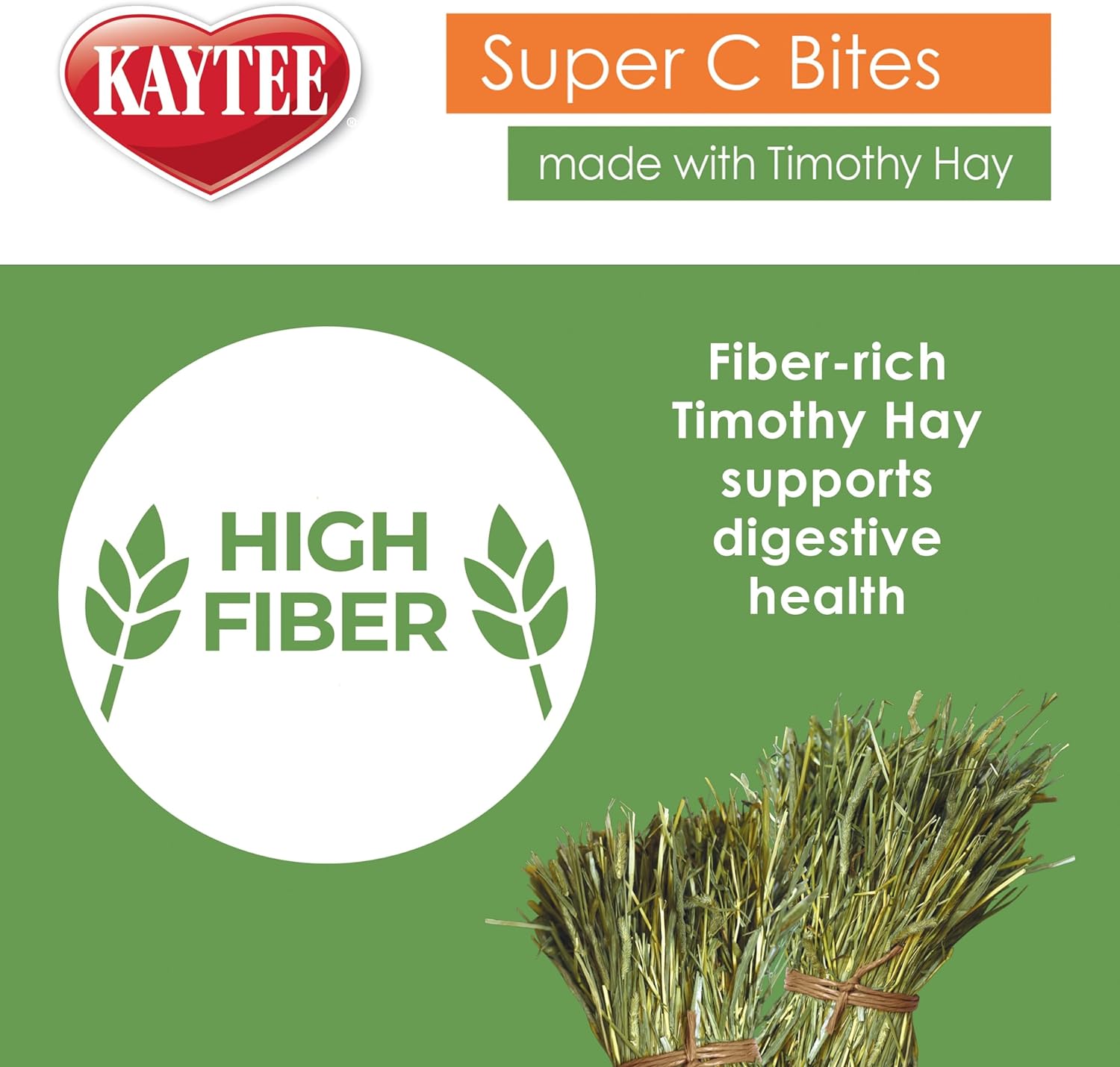 Kaytee Super C Bites Treat For Pet Guinea Pigs, Adult Rabbits, Chinchillas, and Other Small Animals, Cranberry and Orange, 4 oz : Pet Supplies