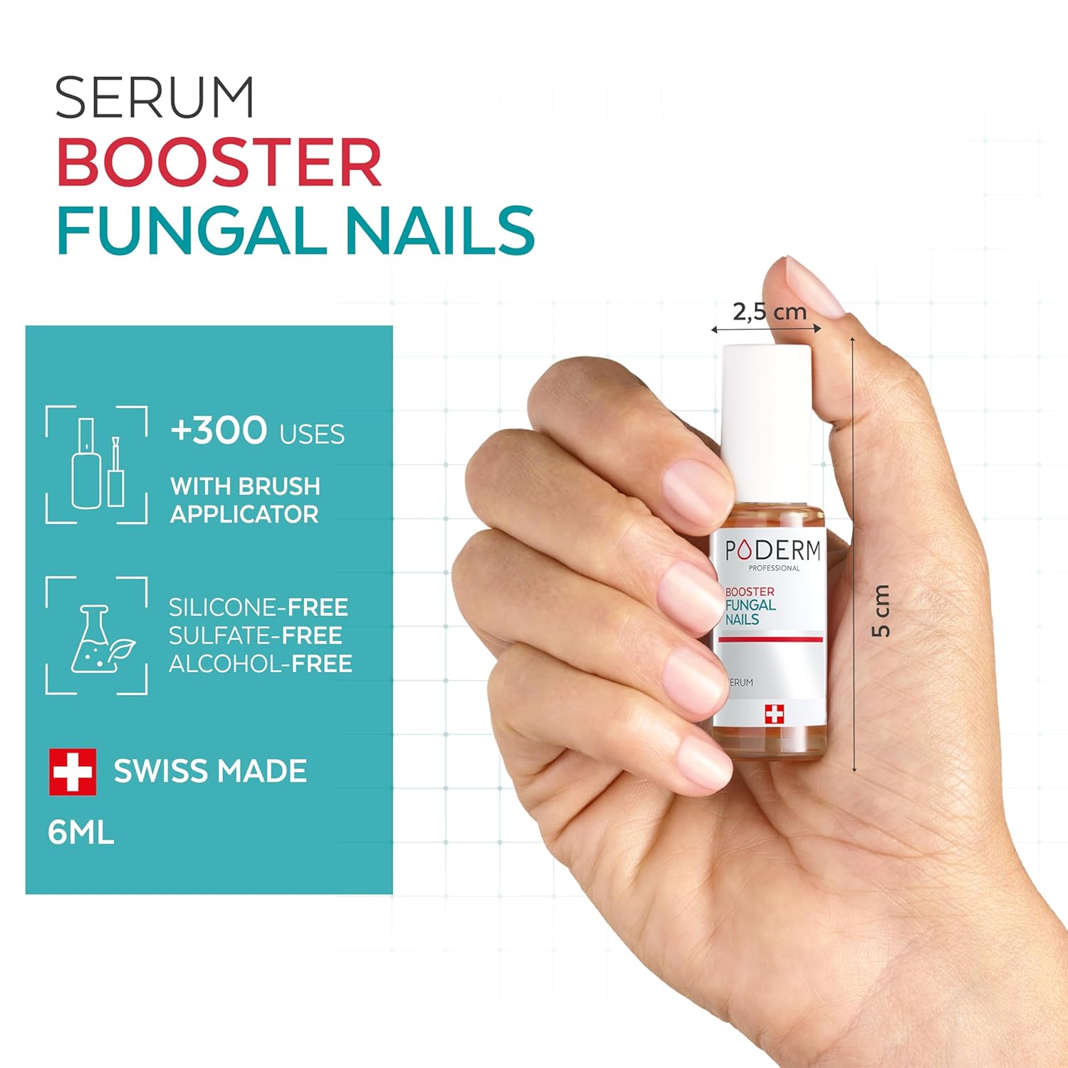 Poderm – Toenail Renewal Booster – Tea Tree Oil-Serum - Restores Appearance Of Discolored/Damaged Nails – Toe And Fingernail Repair – 100% Natural Ingredients And Vegan – Express Renewal – Swiss Made : Beauty & Personal Care