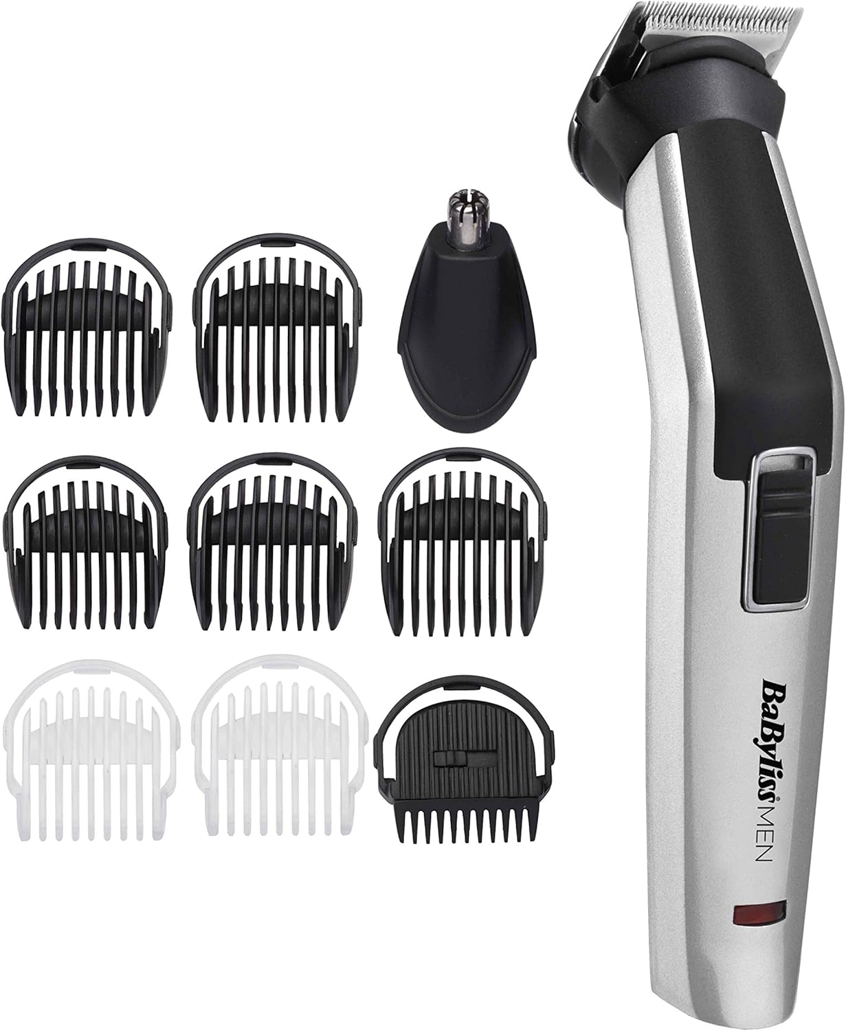 Babyliss 10-In-1 Titanium Multi Trimmer, Face And Body Grooming Kit, Nose Trimmer, Ultra-Sharp Titanium Blades