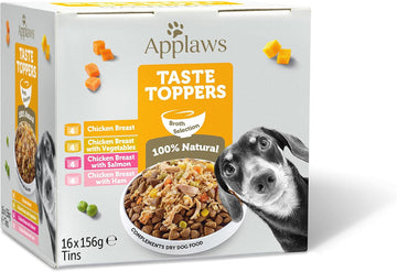 Applaws 100% Natural Wet Dog Food , Chicken and Fish Selection in Broth 156 g Tin (16 x 156 g Tins)?TT3016CE-A