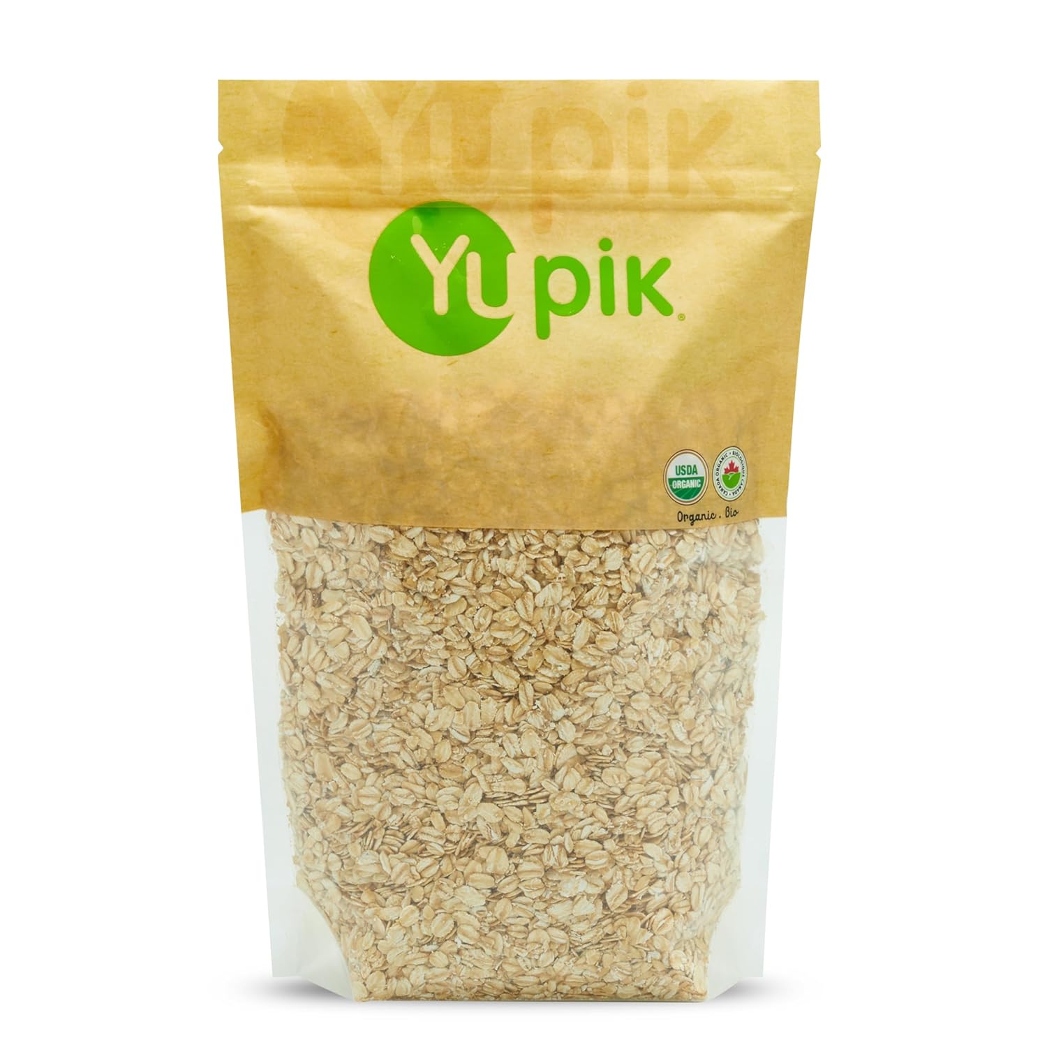 Yupik Organic Gluten-Free Rolled Oats, 2.2 Lb, Whole Grain, Perfect For Cooking & Baking