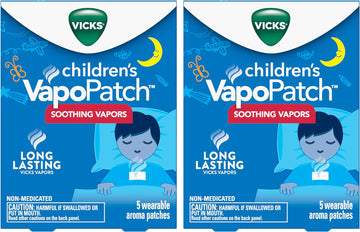 Vicks Children'S Vapopatch, Wearable Mess-Free Aroma Patch, Soothing & Comforting Non-Medicated Vicks Vapors, For Children Ages 6+, 5Ct - Pack Of 2