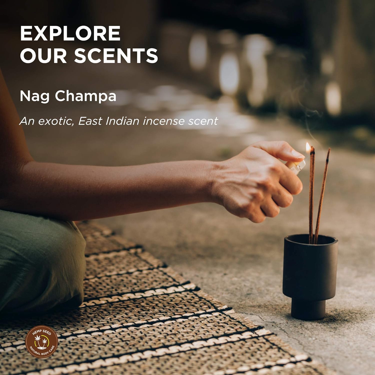 Hemp Seed Hand & Body Lotion, Nag Champa Scent - 7 Fl Oz - Soothe Dry Skin - Argan Oil, Hemp Seed Oil - Light, Non-Greasy Formula - Vegan & Cruelty Free : Beauty & Personal Care