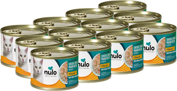 Nulo Grain-Free Minced With Whole Proteins Wet Canned Cat And Kitten Food, Chicken, Crab, And Prawn In Broth, 6.0 Ounce, 8 Cans