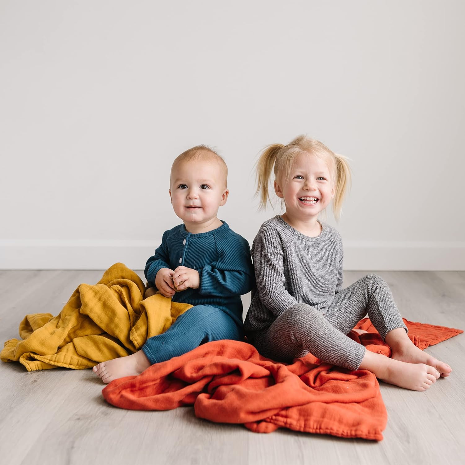 Natemia Muslin Baby Blanket - Organic Baby Blankets For Girls And Boys, Baby Essentials, Baby Swaddle Blanket Unisex, Multi-Use As Baby Towel, Stroller Cover, Swaddles For Newborn, 47" X 47"