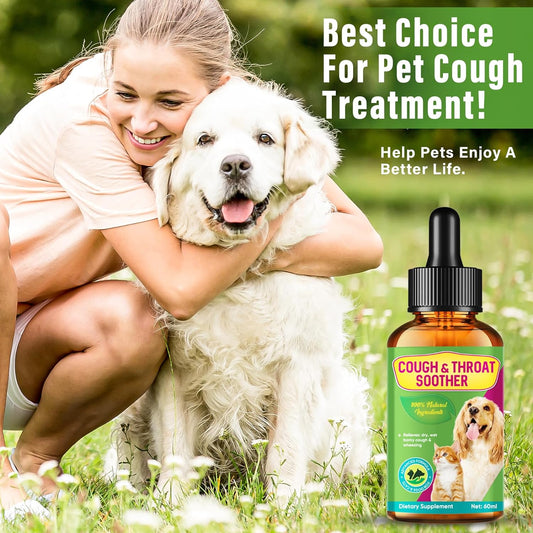 Dog Cough Treatment - Natural Herbal Drops for Cat & Dog Cough,Pet Supplements for Dry, Wet & Barkly Cough