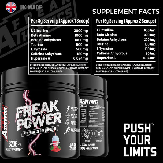 Freak Power Pre Workout 320G Pre Workout Powder (Tropical)