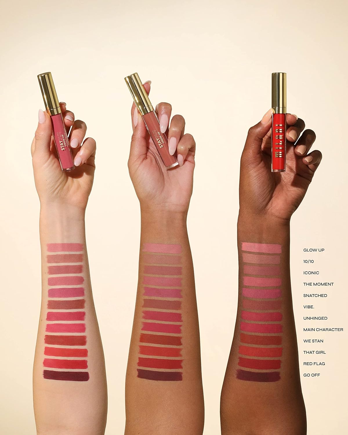 Milani Stay Put Longwear Liquid Lipstick - Smudge-Proof, Kiss-Proof, And Fade-Resistant Formula For All-Day Wear - Red Flag : Beauty & Personal Care