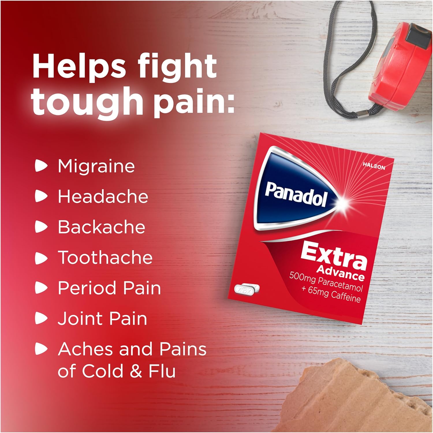 Panadol Extra Advance Painkillers, 500mg Paracetamol Tablets with 65mg Caffeine, Pain Relief for Migraines, Headaches, Backache, Joint Pain, Period Pain and Toothache, Pack of 16 : Amazon.co.uk: Health & Personal Care