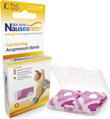 Sea-Band Anti-Nausea Acupressure Wristband For Motion Sickness, Child Size, 2 Pairs