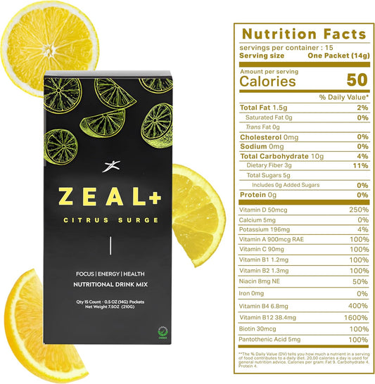 Zurvita Zeal + Push The Power of Clean Energy Box - Citrus Surge - 210