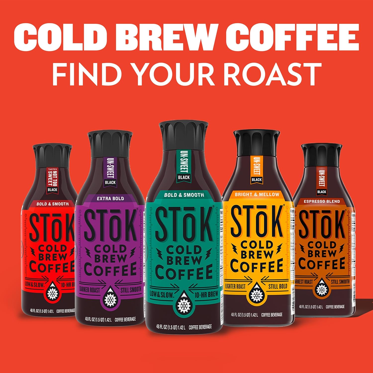 Stok Cold Brew Espresso Coffee Shots, Unsweetened, 0.43 Fl Oz (Pack Of 264)