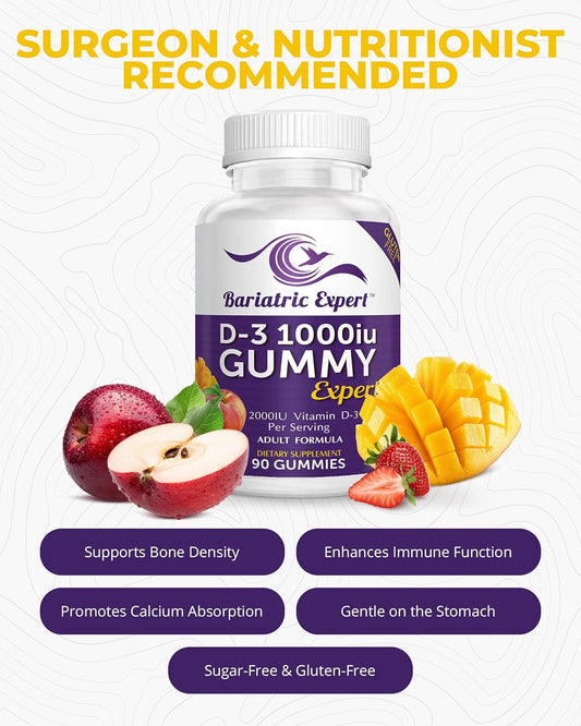 Bariatric Expert D3 Vitamin – Fast-Melting Dietary Supplement For Adults Post Bariatric Surgery, 90 Count