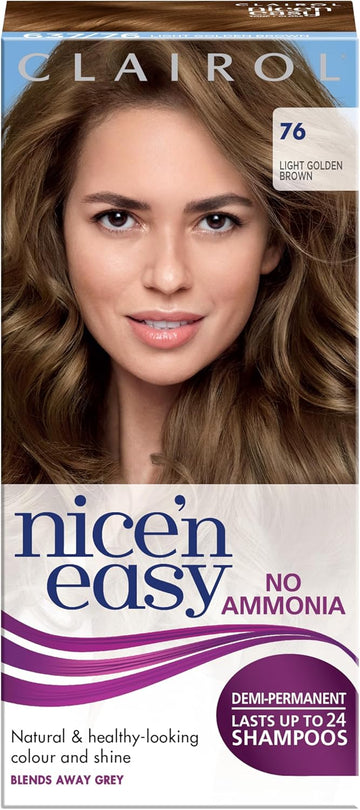Clairol Nice'N Easy No Ammonia Hair Dye, 76 Light Golden Brown