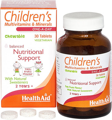 HealthAid Children's MultiVitamin + Minerals - 30 Vegetarian Tablets 30 Count (Pack of 1) : Amazon.co.uk: Health & Personal Care