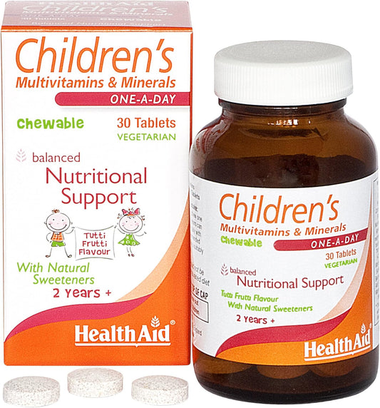 HealthAid Children's MultiVitamin + Minerals - 30 Vegetarian Tablets 30 Count (Pack of 1) : Amazon.co.uk: Health & Personal Care